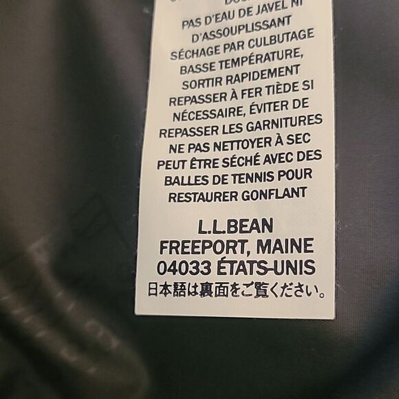 L.L.Bean Mountain Classic Water Repellant Down Puffer Jacket Black Size L - Picture 14 of 14